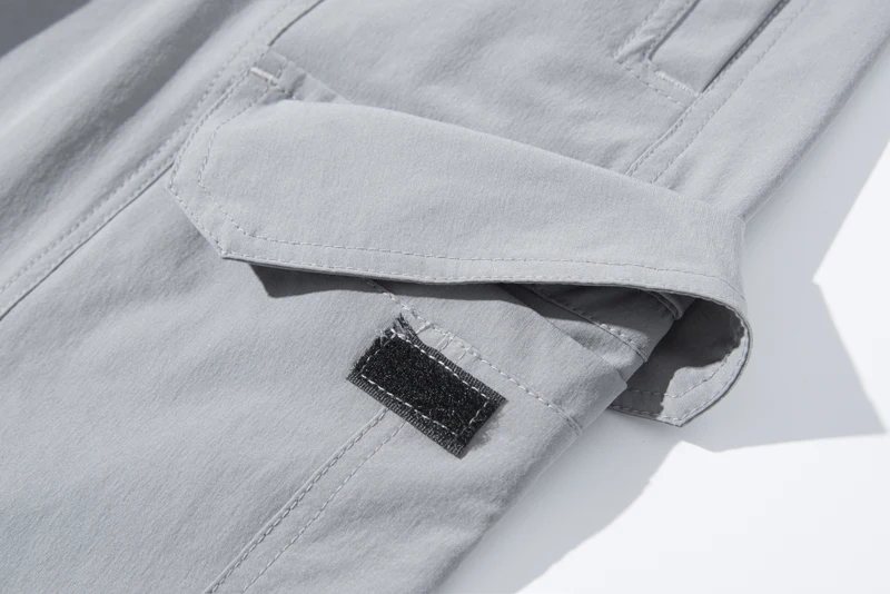 NUONEKO New Elastic Mens Hiking Pants Outdoor Sport Summer Quick Dry Waterproof Detachable Camping Trekking Climbing Cargo Pants