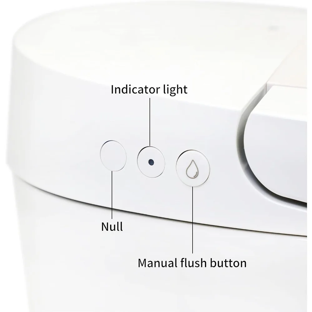 Tankless Smart Toilet Touchless Auto Flush 1.28-GPF Battery-Operated One-Piece HET Intelligent Toilet for Bathroom 4