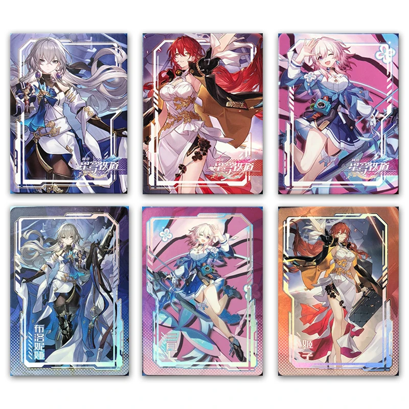 

Anime Goddess Story Honkai Star Rail Trailblazer Homemade Refractive Colour Flashcards New Collections Boys Birthday Gift