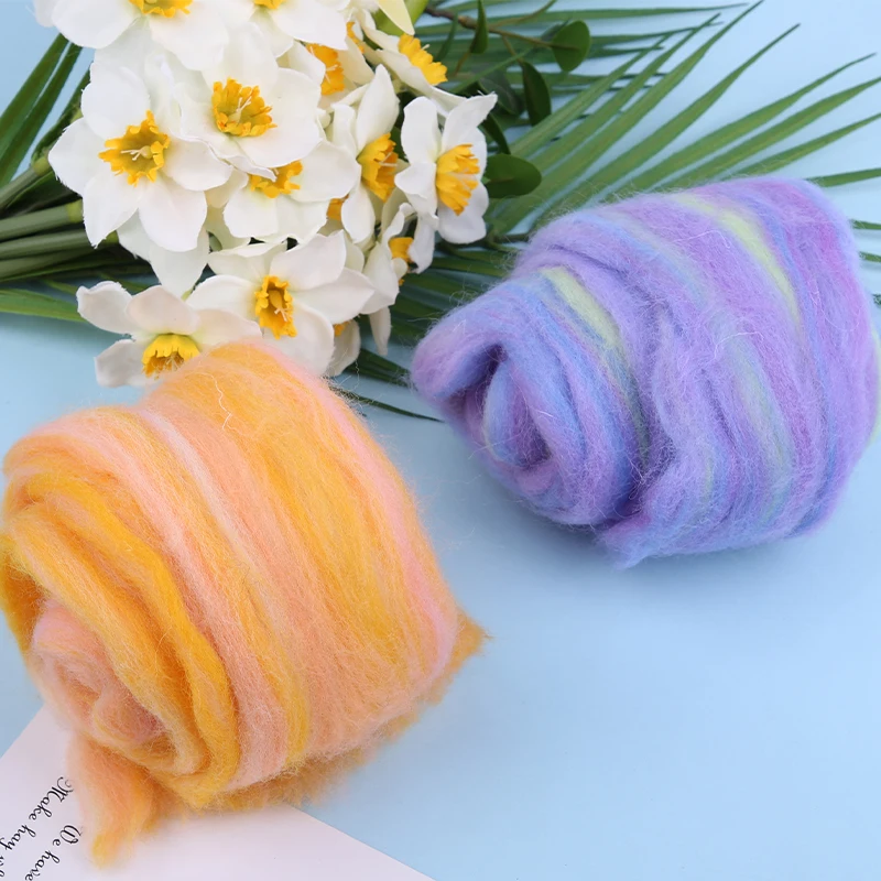 9pcs Felting Wool For Needle Felting Handmade Doll Making Felt Woll Fibre Roving DIY Craft Accessories Tool wool felting kit needle felt kit needle felting wool wool felting needles