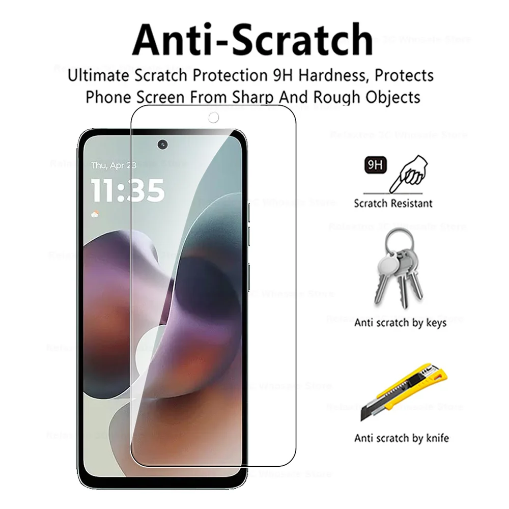 4-Pack Tempered Glass Screen Protector - Case Friendly Protective Film