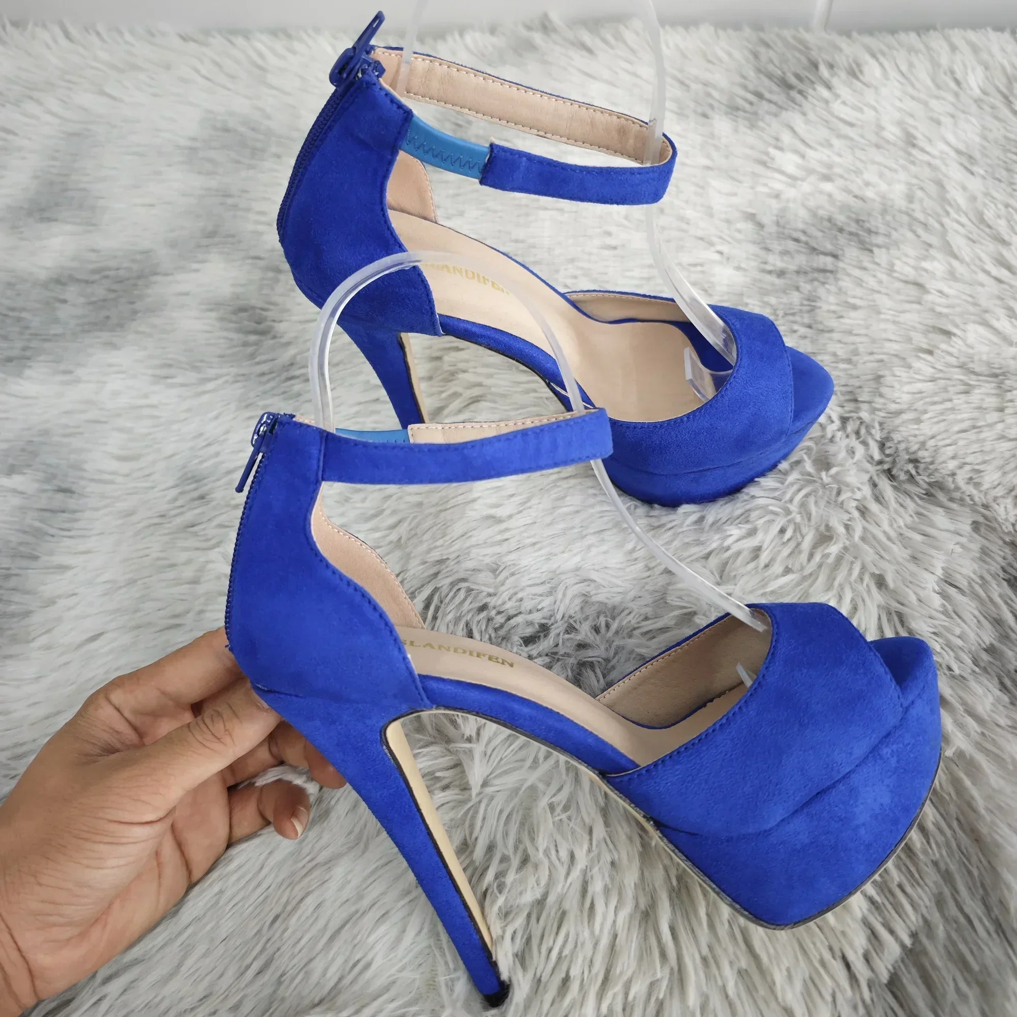 Summer Sexy Pumps Women Platform Sandals Zipper Strap Stripper Pole Dance High Heels Peep Toe Stilettos Lady Party Wedding Shoes women sandals women high heels wedge sandals