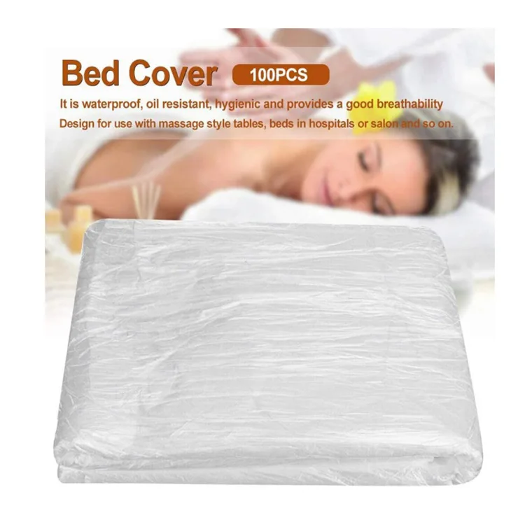 

100pcs/bag Transparent Beauty Bed Waterproof Film Table Couch Cover Disposable Bedspread SPA Massage Treatment Table Sheets