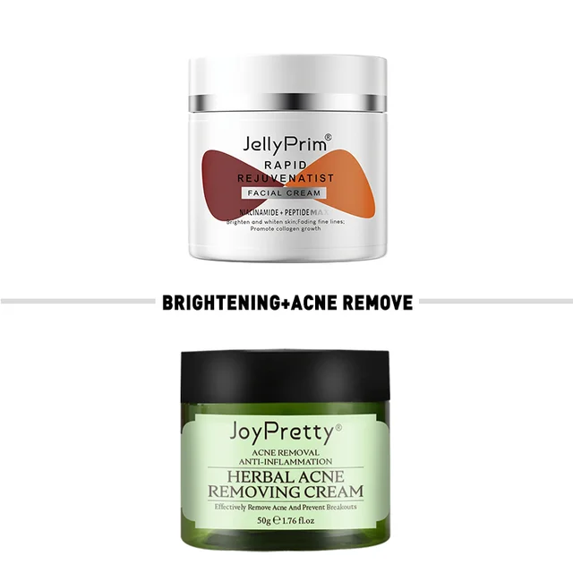 JoyPretty VC Whitening Face Cream Herbal Acne Treatment Set Retinol