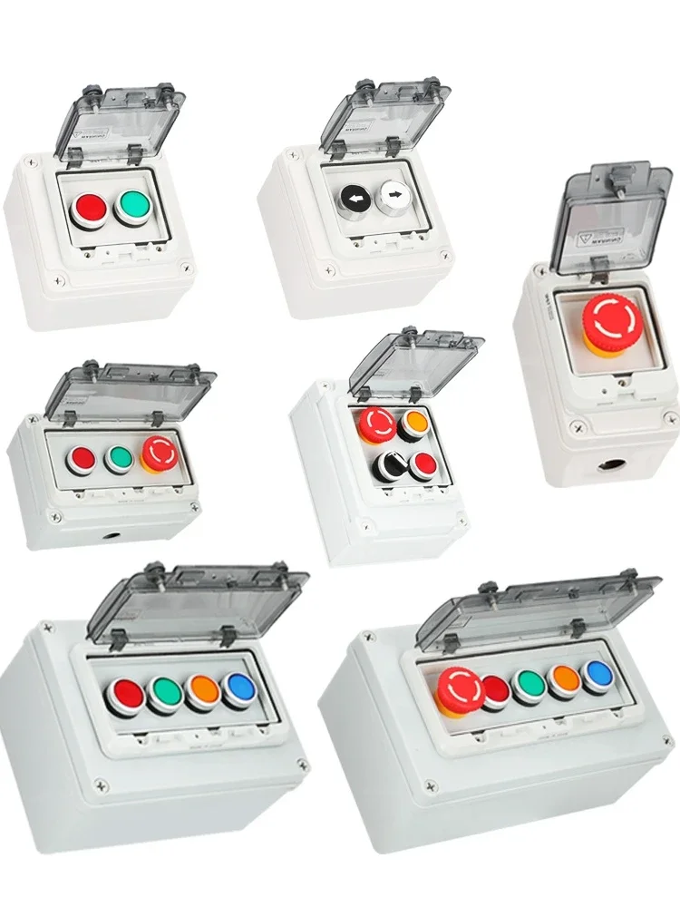 Переключатель аварийной остановки, пластиковая IP67 чехол распределительная коробка аварийной остановки, самосброс, водонепроницаемая уличная кнопка управления