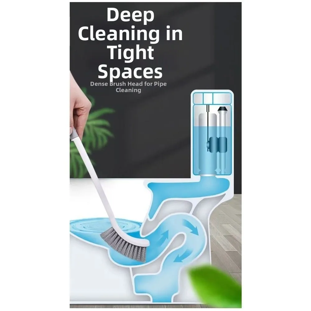Soft Hair Long Handle Toilet Brush Wall Mounted Corner Gap Cleaning Brush No Dead Corners Bathroom Accessories