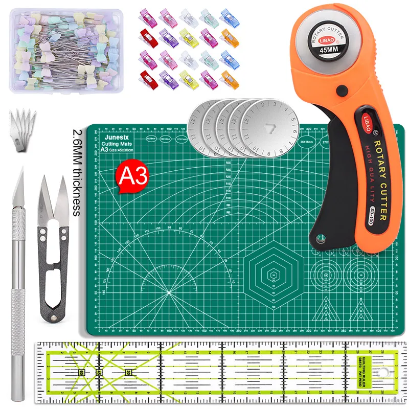 Rotary Cutters Set Cutting Mat Patchwork Ruler Kit - Set Cutting Patchwork  Ruler - Aliexpress