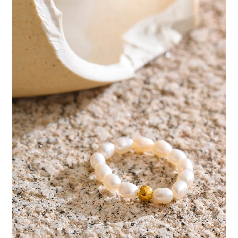 Yhpup Pearls Ring Women