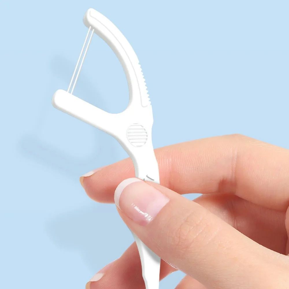 Dental Floss Sticks 50/100pcs Double Line for Oral Care