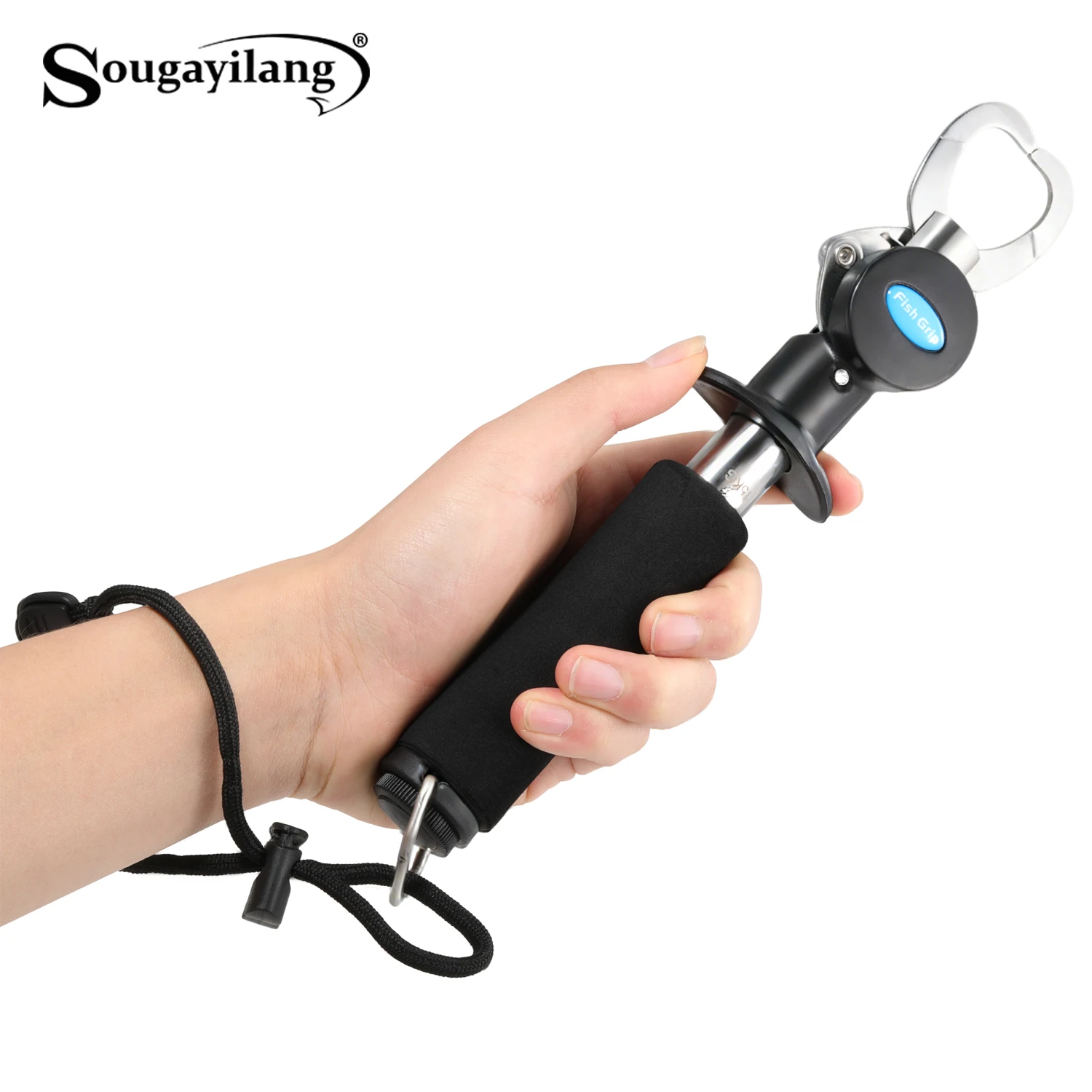 Gripper pêche Sougayilang tout-en-un inox avec balance et mètre ruban - Poignée antidérapante