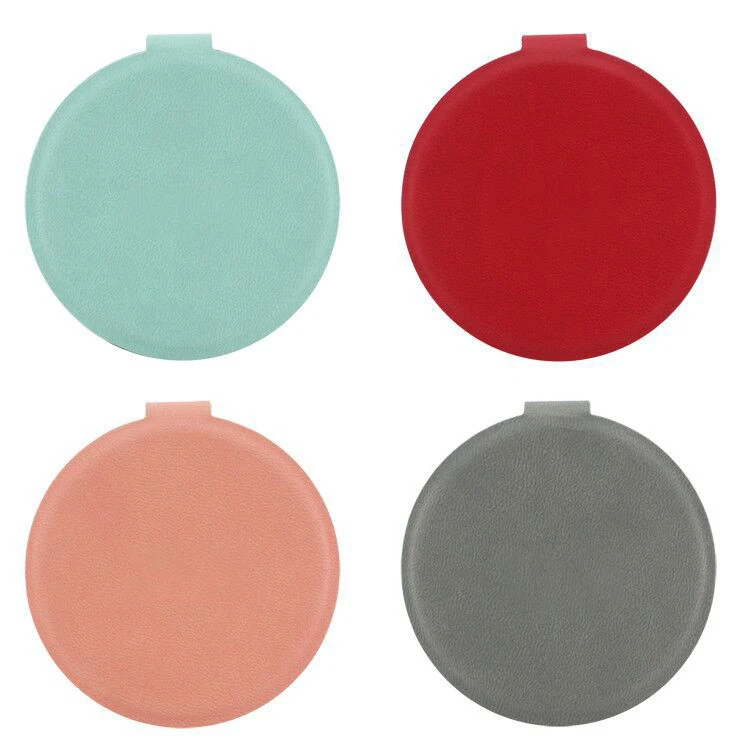Ultra-thin Makeup Mirror Vanity Mirror Cosmetic 4 Colors Make Up Pocket Round Compact Makeup Mirrors