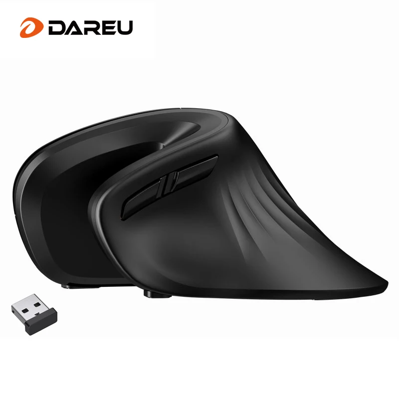 DAREU Ergonomic Vertical Wireless Mouse 2.4Ghz Optical Skin 6 Buttons Comfortable Gaming Mice with Adjustable DPI For Computer |