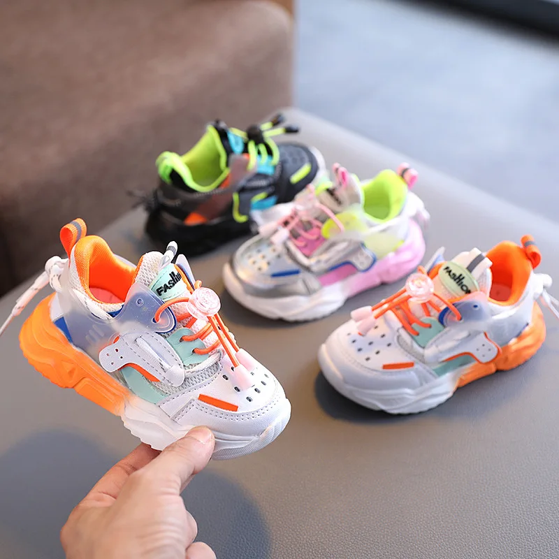 Sports Shoes New Autumn Baby Girls Boys Casual Shoe Soft Bottom Non-slip Breathable Outdoor Fashion for Kids Sneakers Children