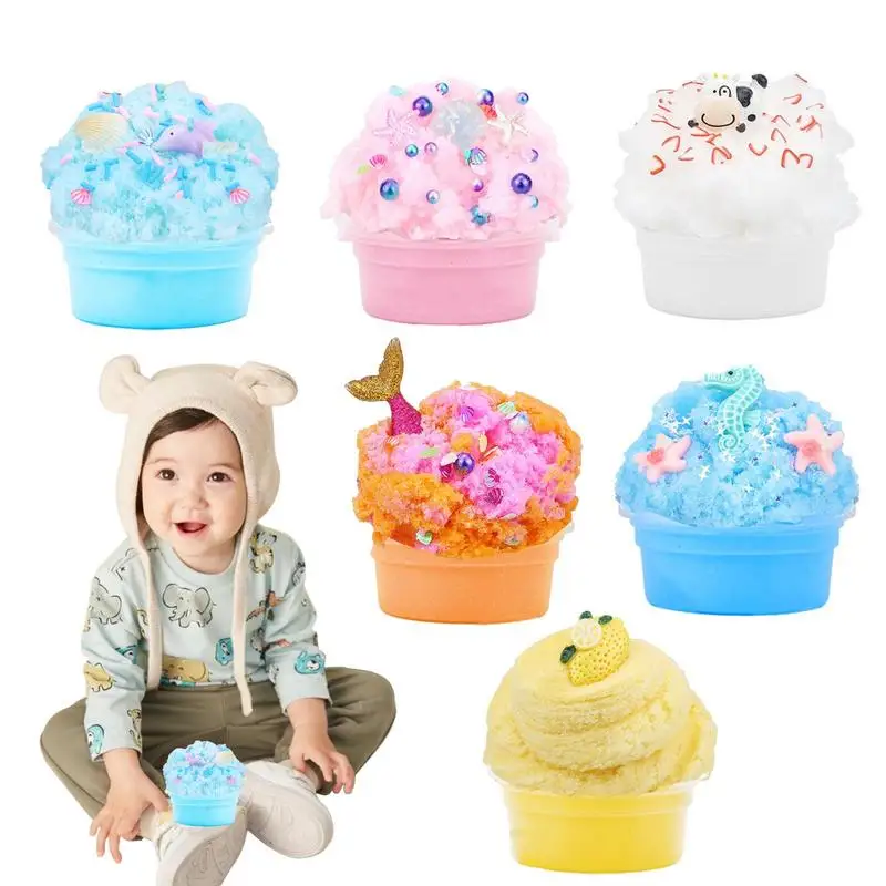 

Soft Colored Soft Elastic Squeezing Toy Soft Crystal Mud Toy DIY Kit Toys For Girls Boys Kids Party Art Craft