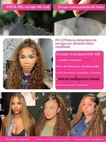 4 27 mettre en évidence 250 densité Ombre vague d'eau Hd dentelle avant perruques sans colle perruques 30 pouces brun 13x6 Hd dentelle frontale perruques de cheveux humains 5