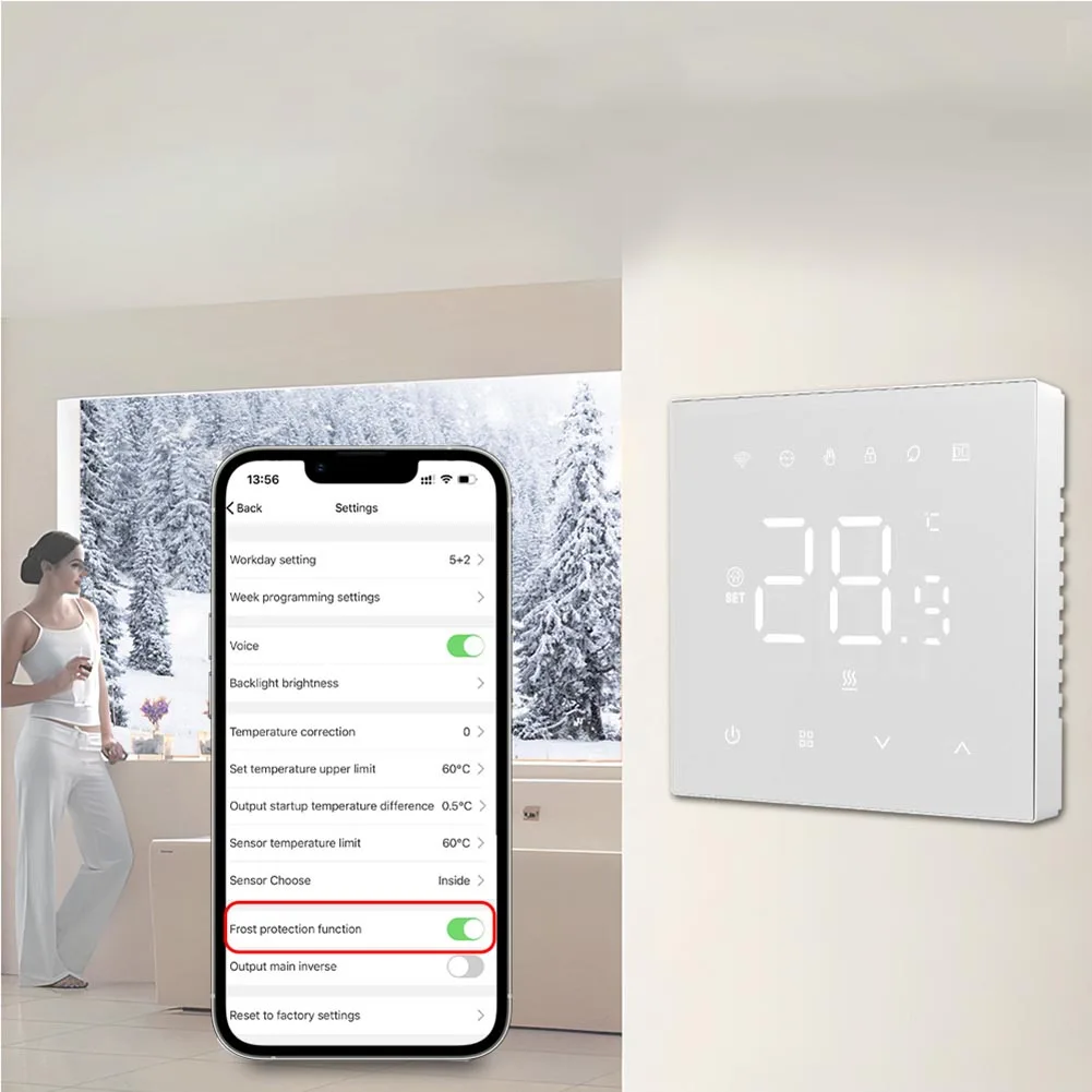 

Термостат для подогрева воды Tuya с Wi-Fi, 220 В