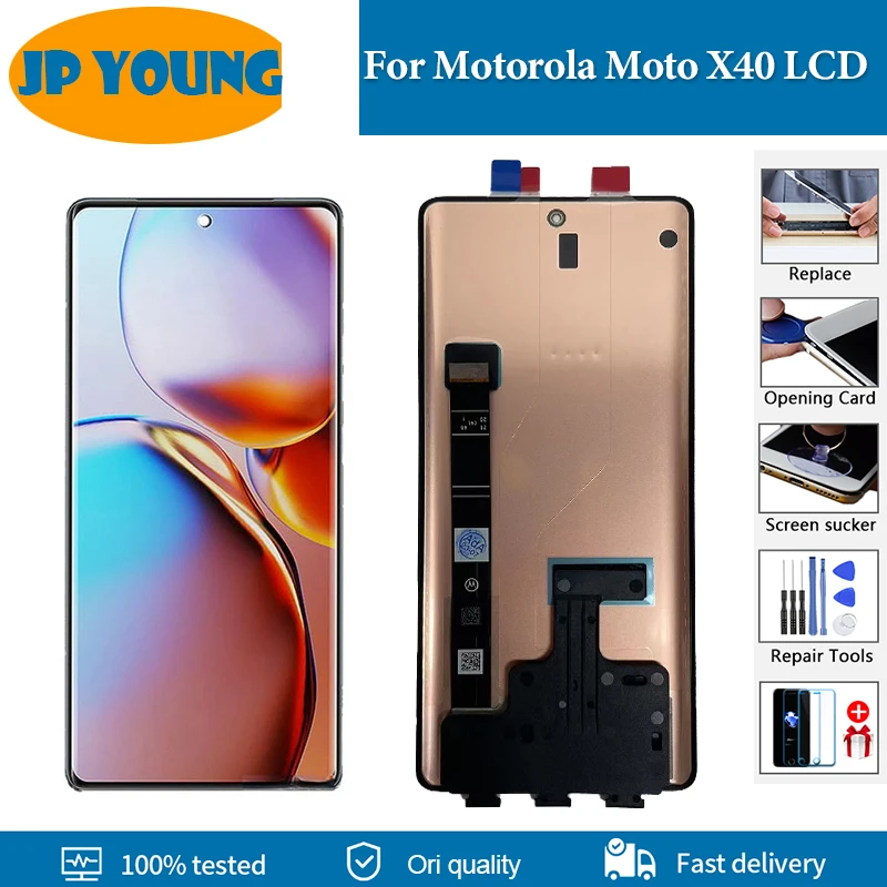 

6,7 "Оригинальный ЖК-дисплей для Motorola Moto X40, зеркальная сенсорная панель, экран с дигитайзером в сборе для Moto X40, Ремонт ЖК-дисплея, замена