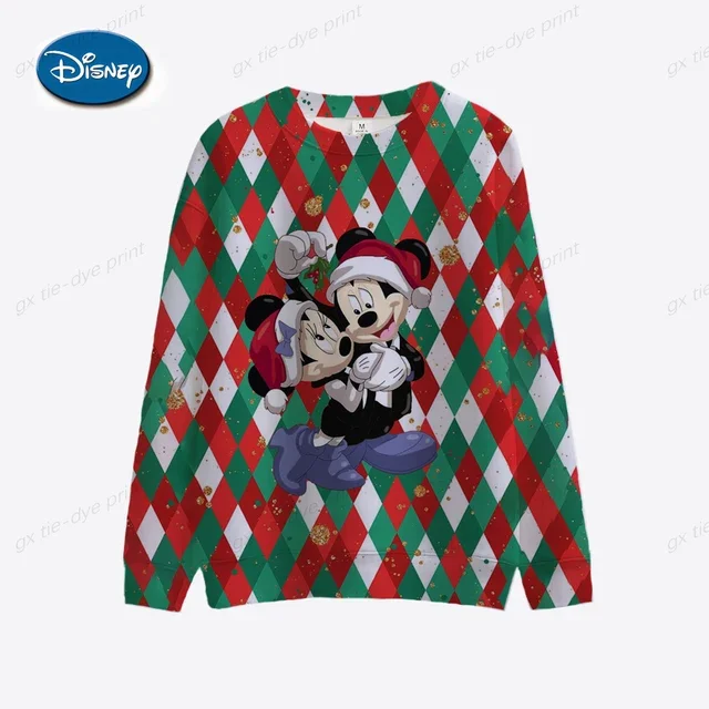 thumbnail image 1 of Sudadera de animación de Disney Mickey Mouse para hombre, sudadera de moda de otoño para niños y niñas, sudadera con estampado 3D de Navidad para mujer, 1 of 5