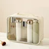 1PCS Travel Organizer Bath Toiletry Wash Storage Bag Case Black Red Blue Zipper Clear Makeup Bags Pouch Women's Cosmetic Bag 3