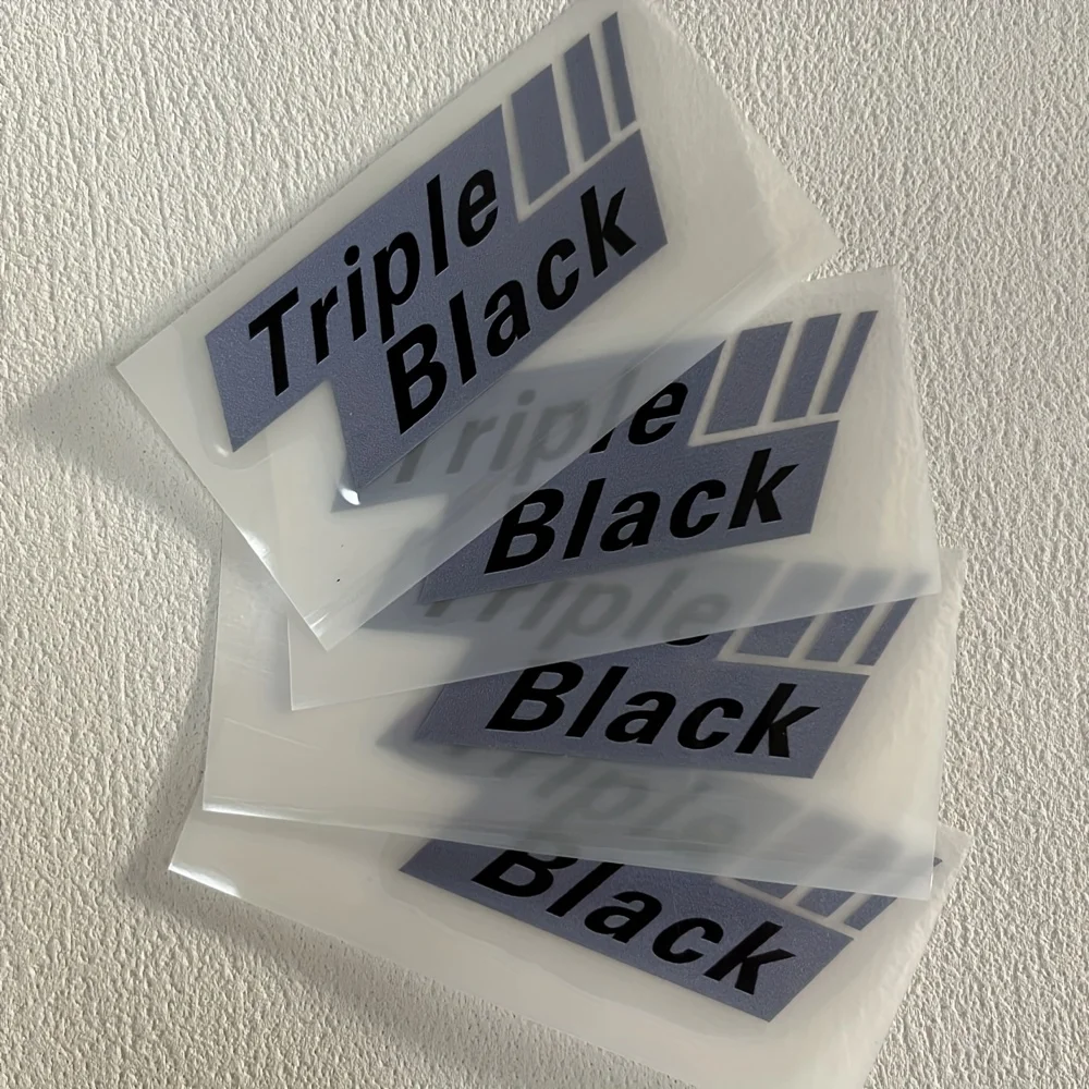 Racing Triple Black Motorcycle Sticker For Car Moto Helmet Laptop Bike Waterproof Vinyl Decal