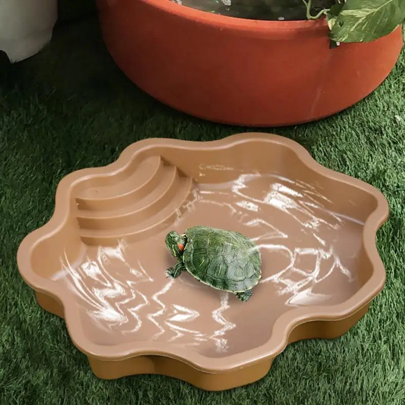 Turtle Food Tortoise Water Dish Reptile Water Food Bowl