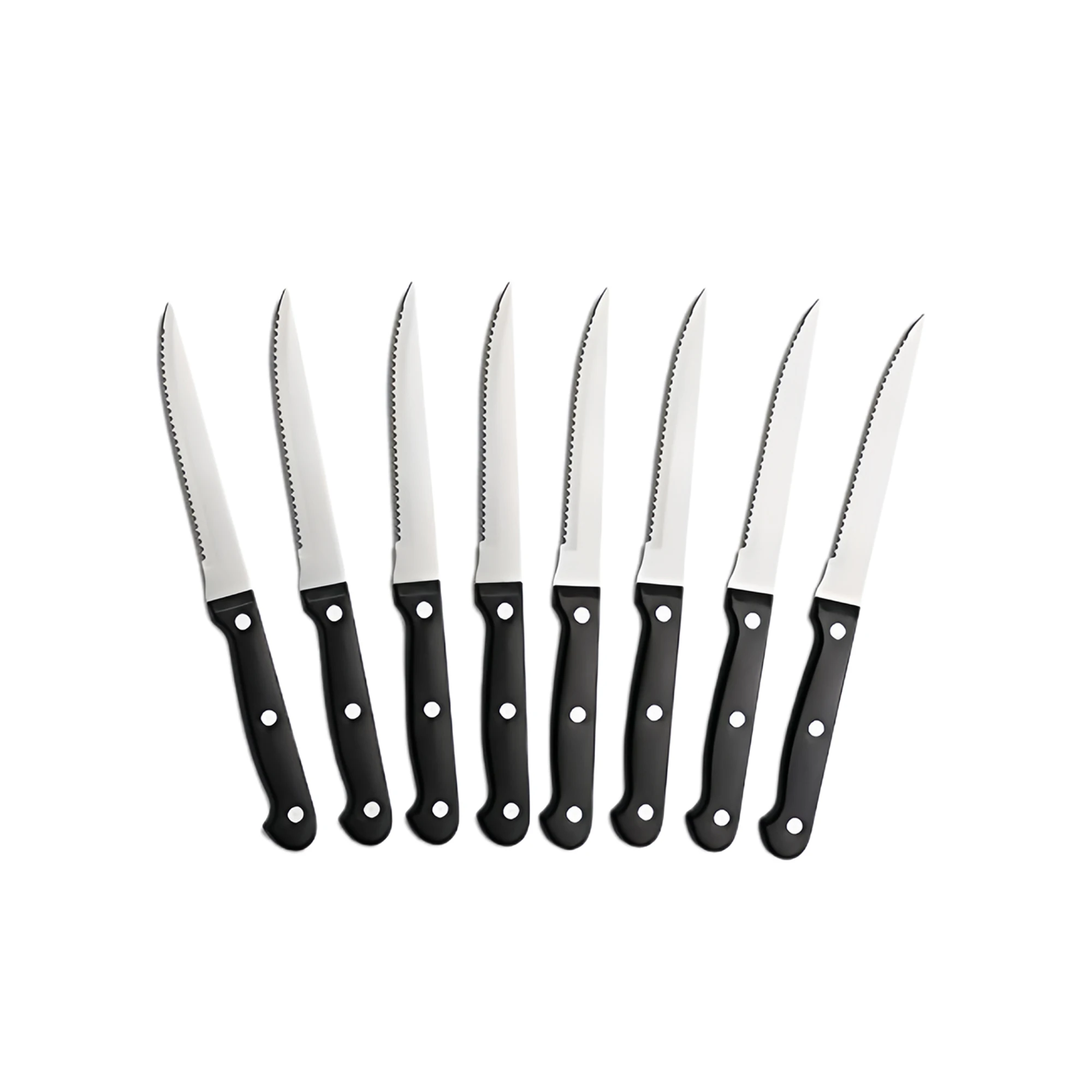 Stainless Steel Steak Knives Set Sharp Serrated Edge Dishwasher Safe Cutlery