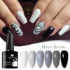 MSRUIOO 6Pcs/Set Gray Color Series Gel Nail Polish With BoxHaze Semi Permanent Nail Art Gel Varnish Manicure For Nails Winter 2
