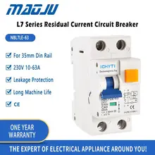 

Free Shipping Leakage Protection Circuit Breaker 230V 10-63A 2P 6000A RCD Electromagnetic Residual Current Circuit Breaker