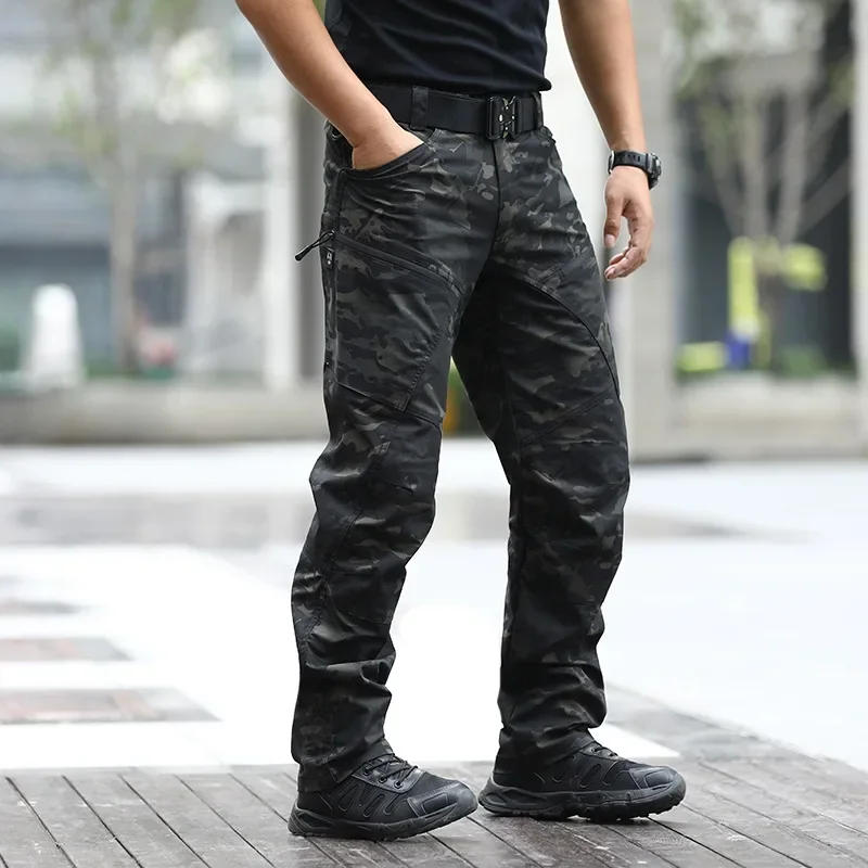 Walker Waterproof Tactical Pants Men Spring Autumn Outdoor Wear Resisting Work Cargo Pants Multi-pocket Hiking Trousers Overalls