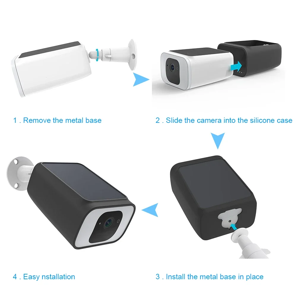 Eufy Security S230 SoloCam S40 용 실리콘 커버, UV 광선 및 비 보호 스킨 커버, 낙하 방지 보호 커버