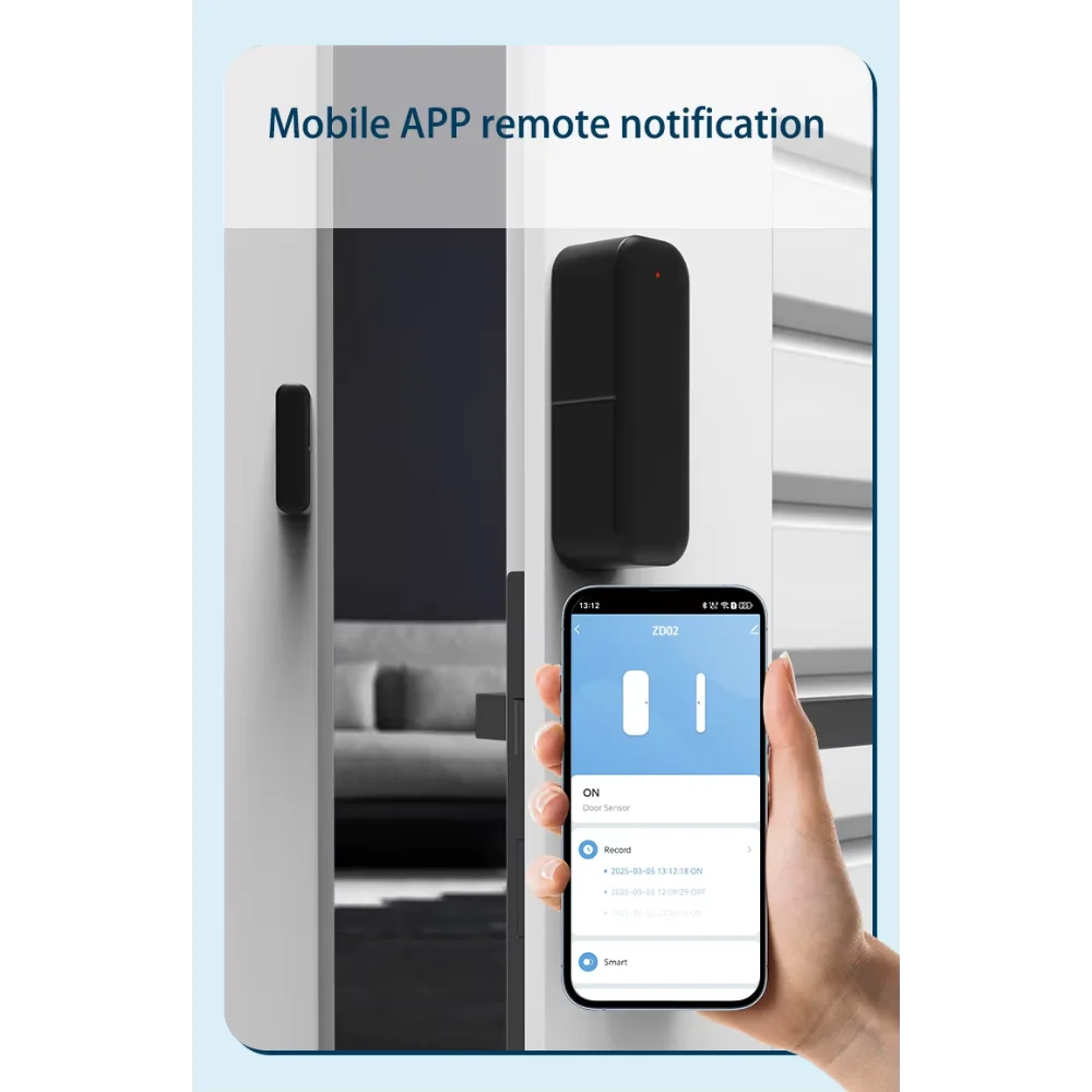 Door Sensor Window Sensor Smart Home Wireless Door Detector Tuya WiFi Smart Life APP Remote Control for Alexa Google Home