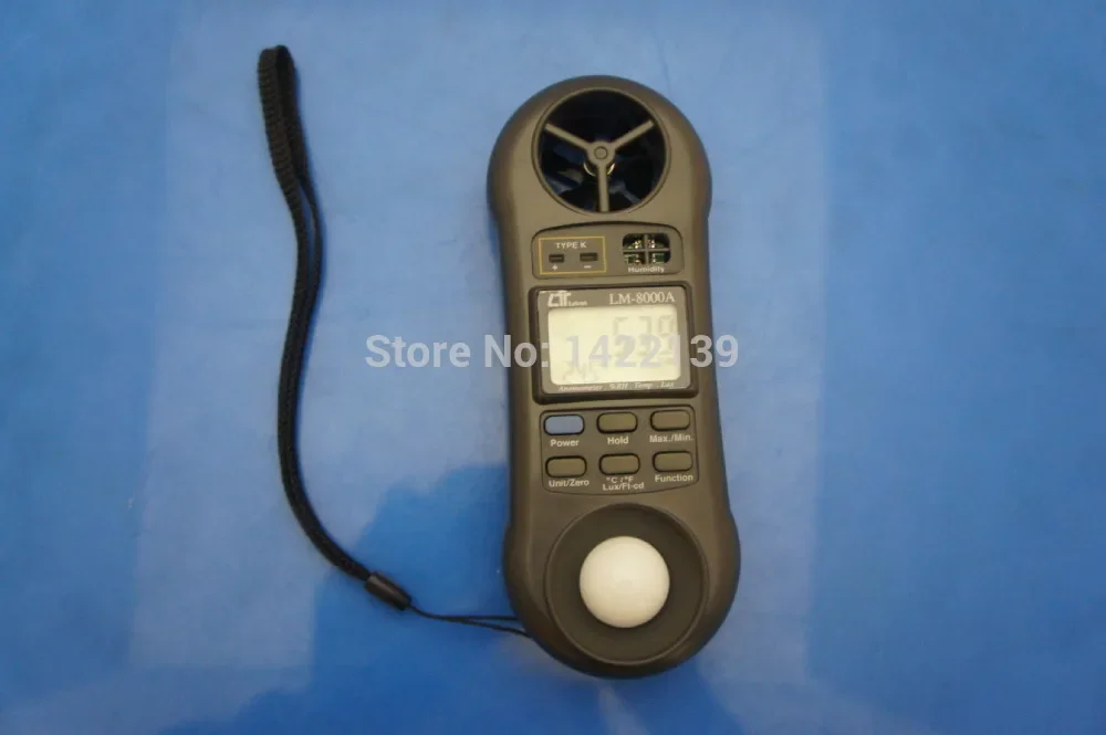Lutron LM-8000A Digital 4-in-1 Environmental Quality Meter Anemometer Humidity Light Temperature Tester for HVAC and Lab detail image 6