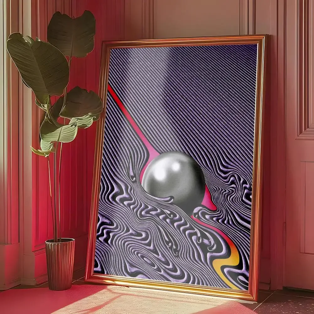 T-tame I-impala Currents Poster Self-adhesive Painting with prints Home bedroom living room decoration 5