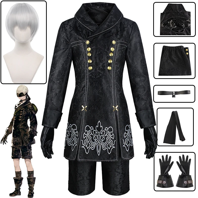 

Nier Automata Cosplay Costume Yorha 9S No.9 Type S Outfit Games Suit Men Role Play Costumes Halloween Party Fancy