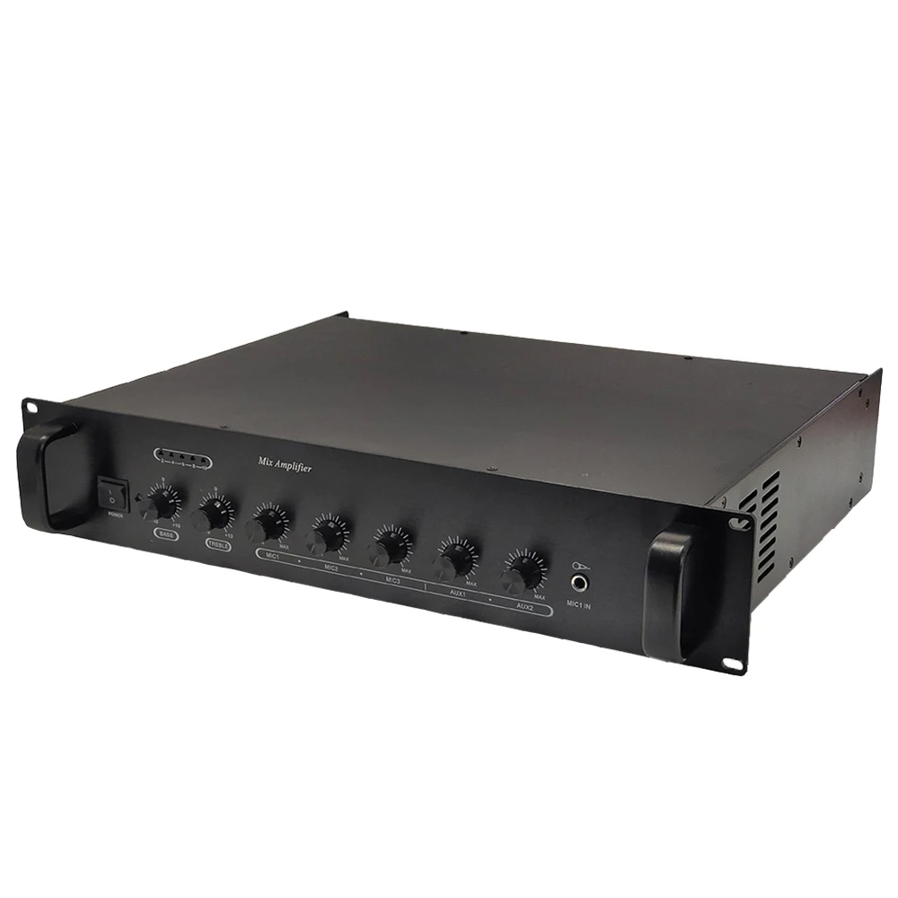 

4-channel Signal Input Single Zone PA Mixer Amplifier With Mic And AUX 70w