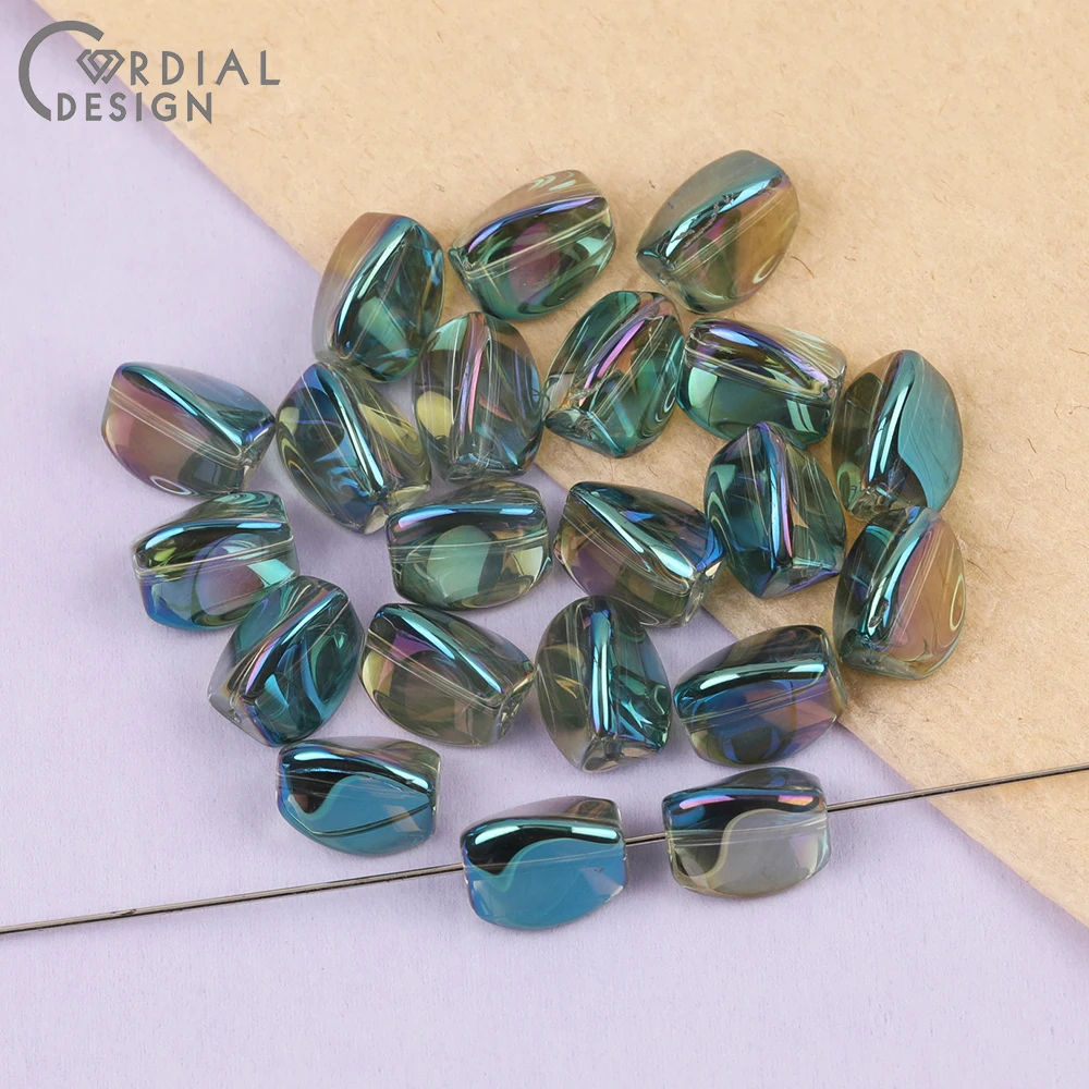 Cordial Design 10*12MM 300pcs DIY Glass Bead/Beads Making/Hand Made/Aurora Effect/Waterdrop Shape/Jewelry Findings & Components - cordial