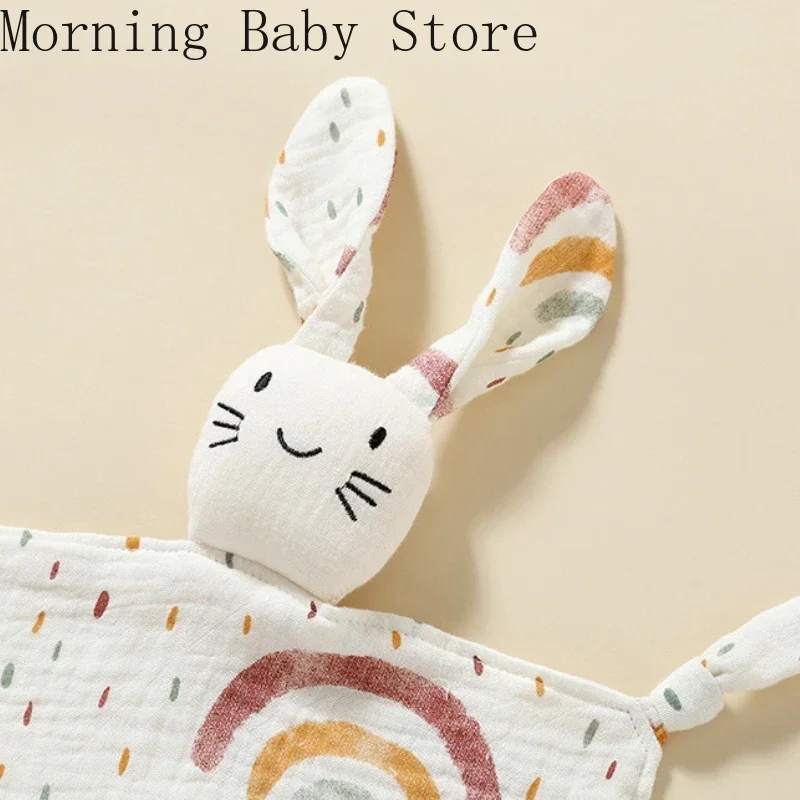 Cartoon Printing Soothing Towel Baby Blanket Cotton Gauze Baby Infant Sleeping Doll Saliva Towel Toddler Toys Babies Items 6