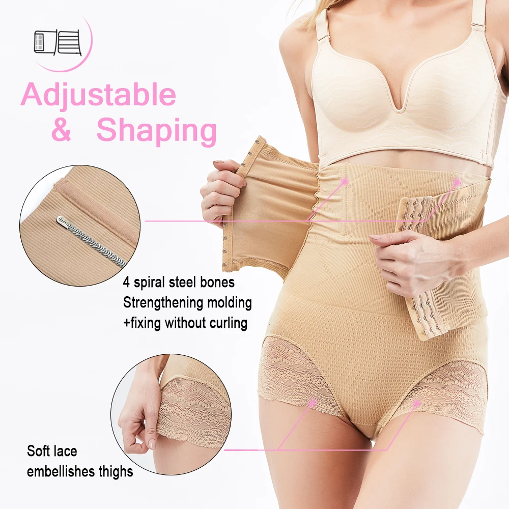 Velssut Shapewear for Women Under Dresses Tummy Control Panties Fajas Waist Cincher Body Shaper Belly Control Belts Underwear