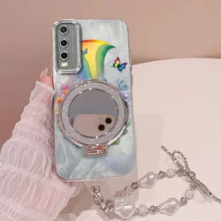 Set di Accessori per Telefono Arcobaleno Vivace in 3 Pezzi (Custodia + Lanyard + Supporto)
