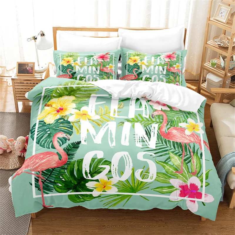 

Flower Leaf Bedding Set Tropical Plants Duvet Cover Set 3d Bedding Fashion Kids Comforter Bedding Sets Queen Duvet Cover Set
