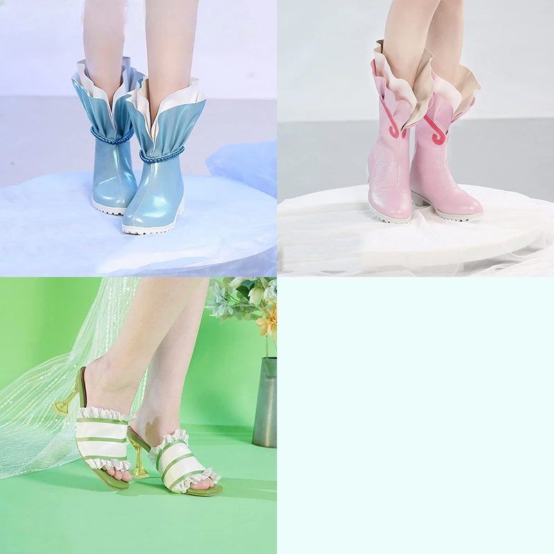 

Mermaid Melody Pichi Pichi Pitch Hanon Hosho Nanami Lucia Toin Rina Boots Heels Cosplay Shoes Universal Accessories