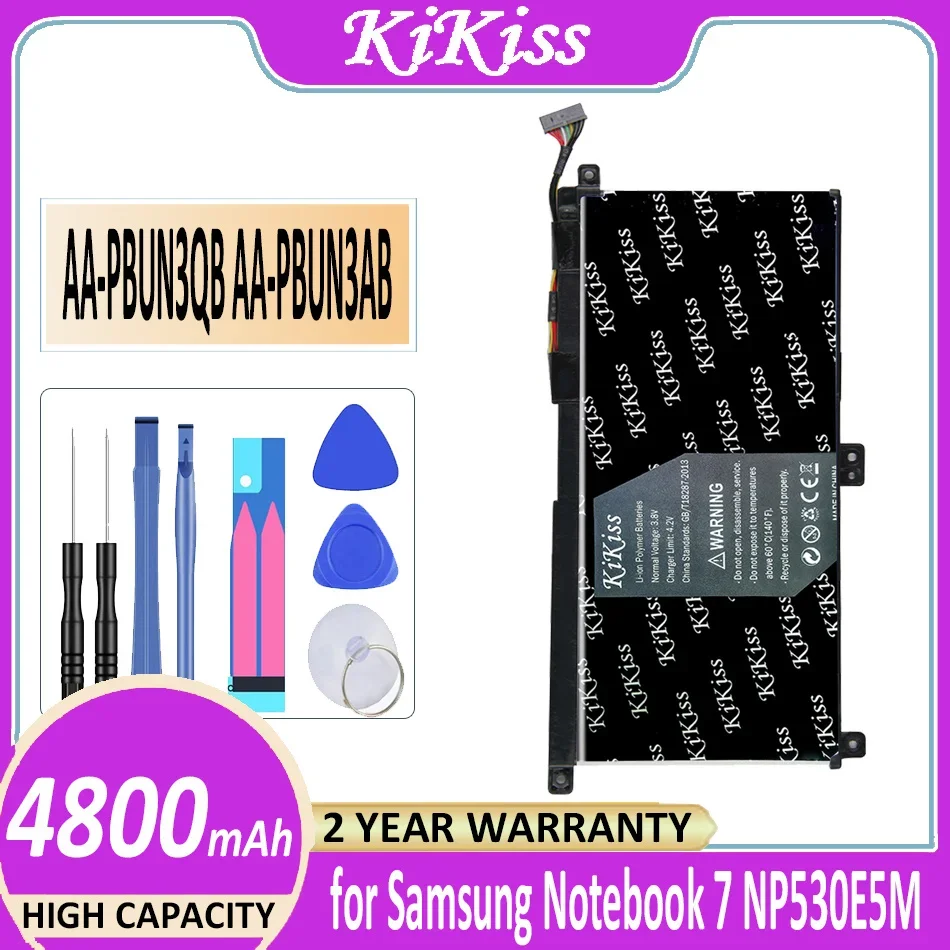 

KiKiss Battery AA-PBUN3QB AA-PBUN3AB 4800mAh for Samsung Notebook 7 Notebook7 NP530E5M NP800G5M NP740U5L Bateria