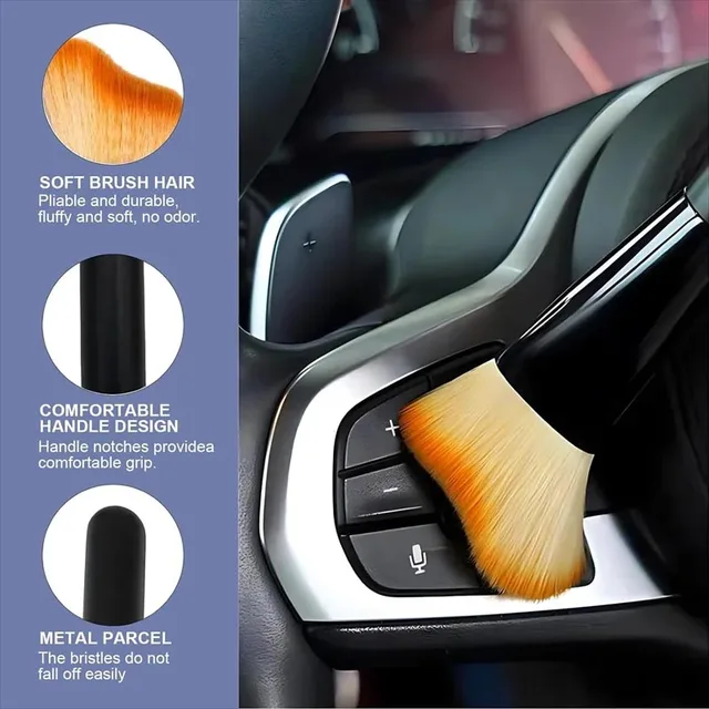 2pcs Multifunctional Cleaning Brush for Car Interior Air Conditio Outlet Crevice Dust Removal Brushes Office Home Clean Brush Tools (brosse de nettoyage multifonctionnelle pour l'intérieur de la voiture et la sortie d' 2