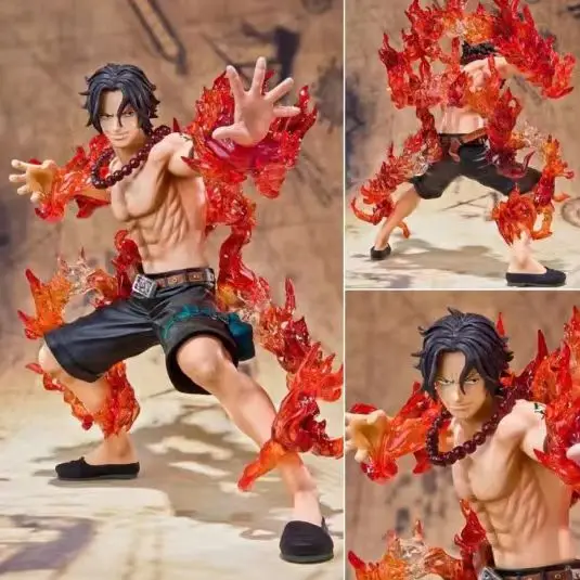 One Piece Portgas D Ace Battle Fire Action Figures Toys Japan Anime Collectible Figurines PVC Model Toy for Anime Lover Figurine