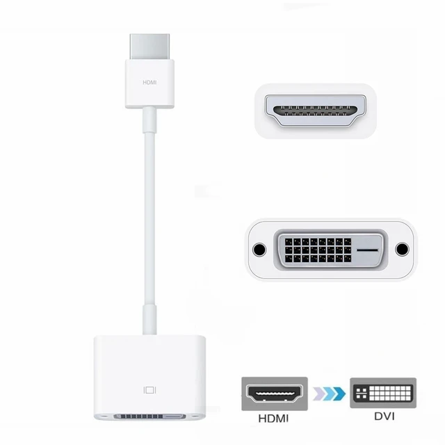 Genuine DVI HDMI-compatible Cable Adapter HDMI to DVI Adapter Cable for  Apple Mac Mini 992