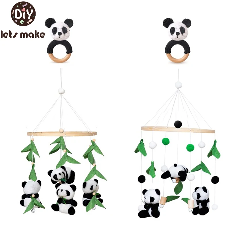 

2pc/set Baby Panda Mobile Rattle Panda Doll Toy 0-12 Months For Baby Newborn Crib Bed Bell Toddler Carousel Baby Toy Kids Gifts