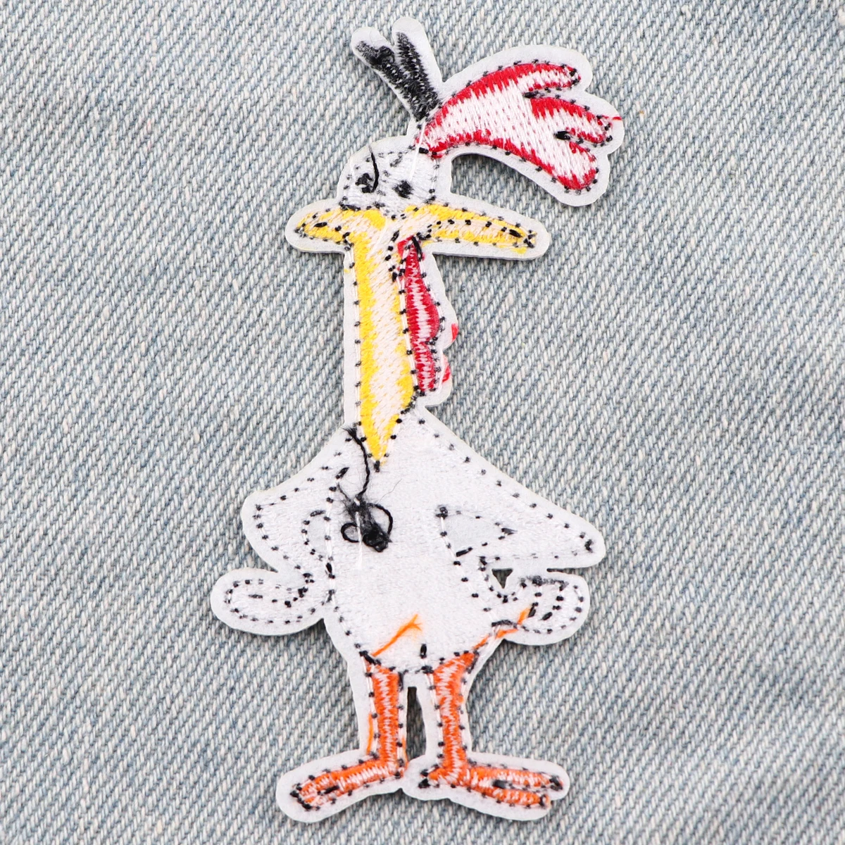 Toppe per pollo e mucca cartone animato Toppe termoadesive per abbigliamento Toppe per animali divertenti sui vesti Toppe ricamate fai-da-te per vesti  15