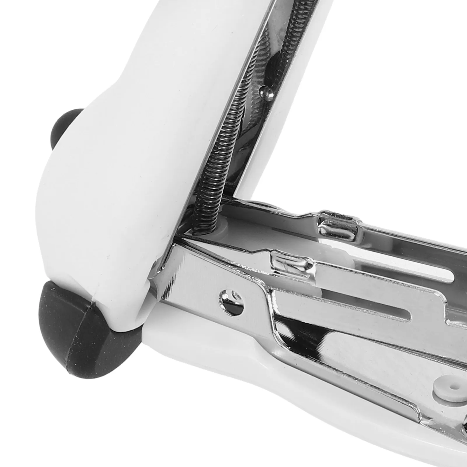 미니 귀여운 팬더 스테이플러 어린이를위한 소형 휴대용 데스크탑 스테이플러 교사 학교 사무실 교실 사용 재미있는 문구 정리함