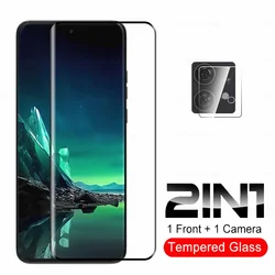 Premium 4 - in - 1 9D Curved Tempered Glass Screen & Camera Lens Protector - Edge 2023 (1 front 1 lens)