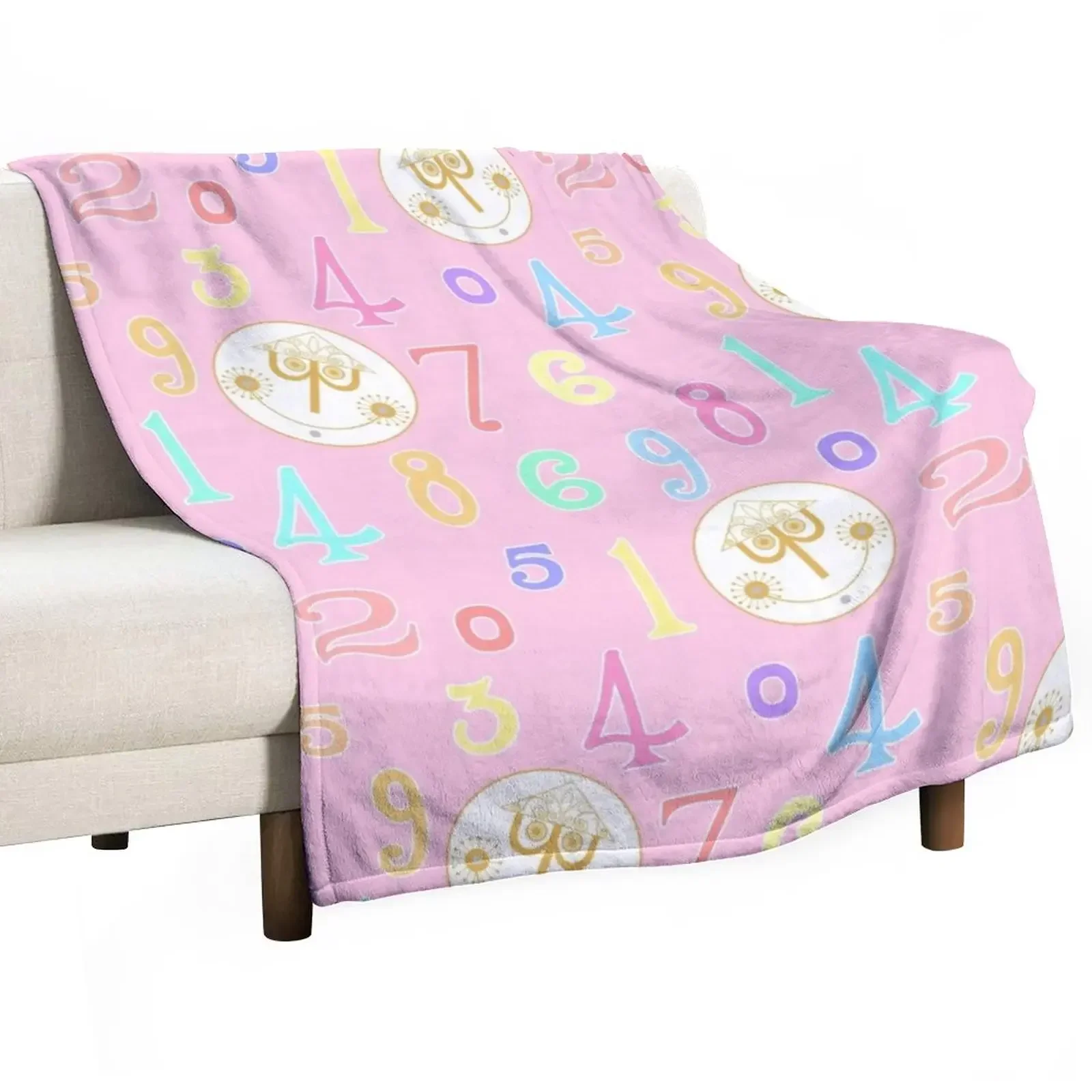

Small World Numbers Throw Blanket Plaid Warm Fluffy Shaggy Summer Beddings Blankets